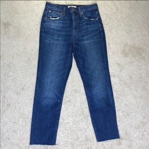 Madewell The High Rise Crop Slim Boyjean Raw Hem